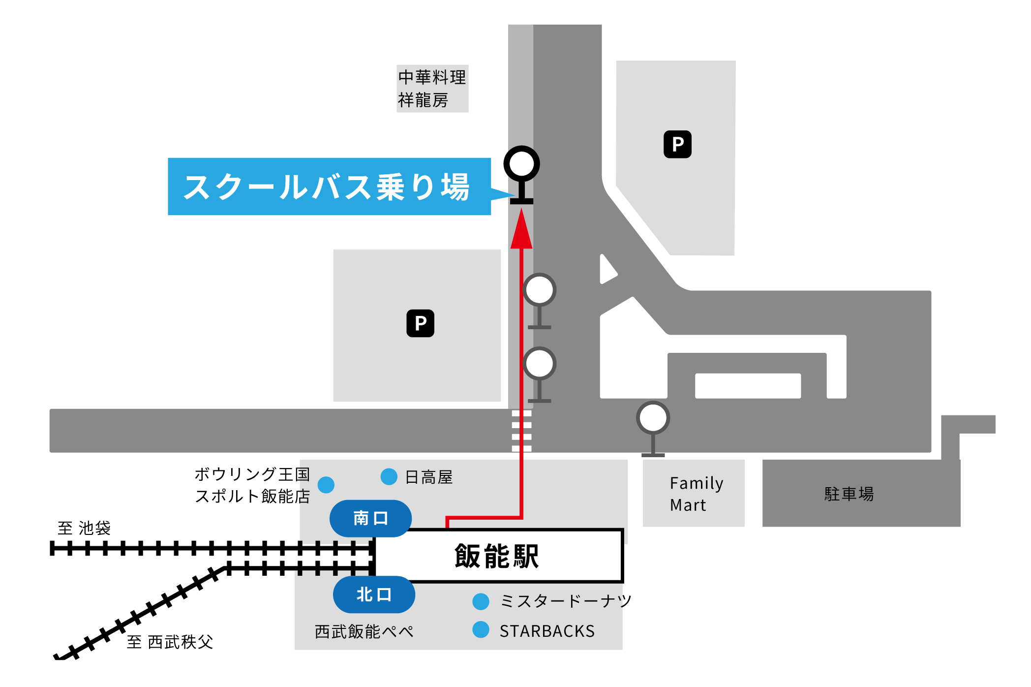 飯能駅(キャンパスまで約15分)