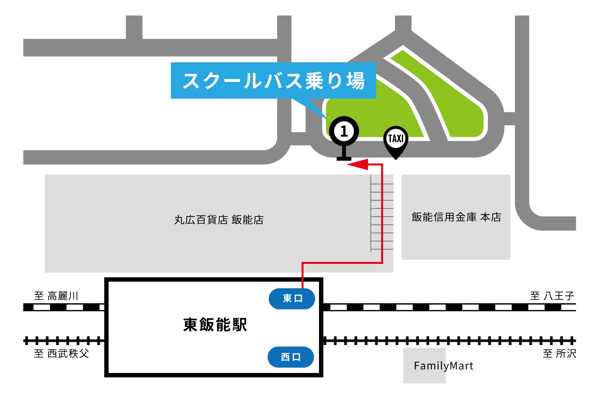 東飯能駅(キャンパスまで約15分)